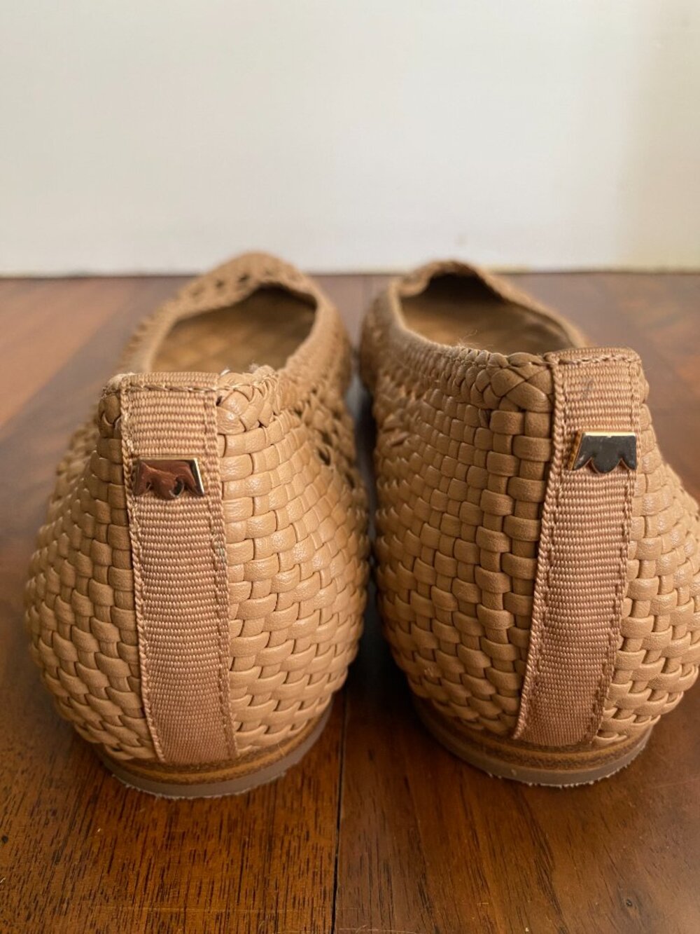 Birdies Goldfinch Woven Ballet-Inspired Flats Tan Size 7 Quiet Luxury - Picture 3 of 5
